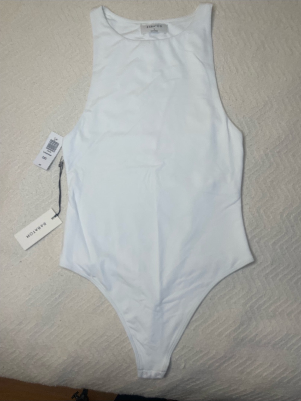 Babaton White One-Piece Bodysuit BNWT